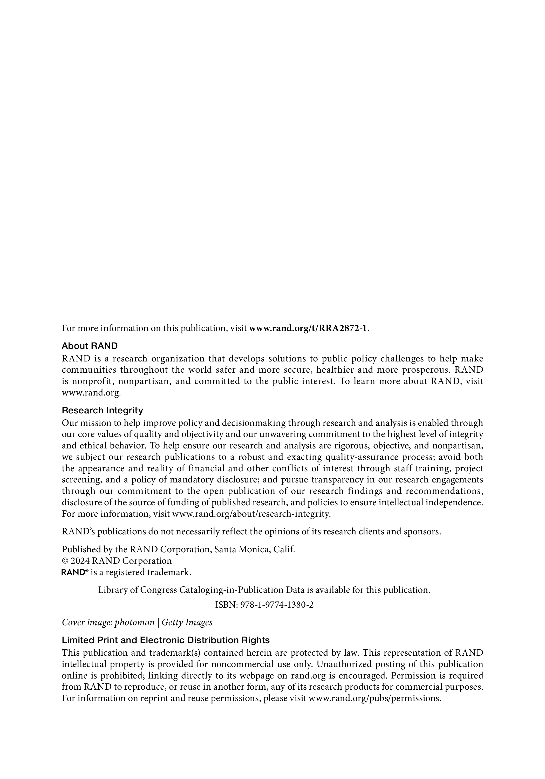 兰德公司RAND2024公众对保险风险定价和风险分担的态度调研报告英文版75页